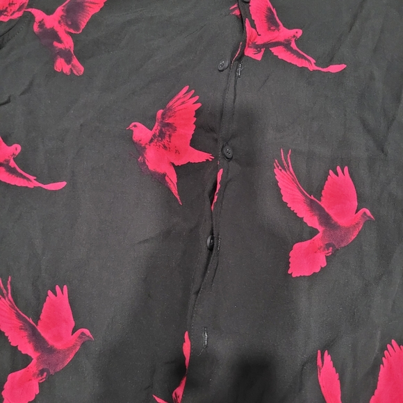 Men's Cuidado con el Perro Button up short sleeve, 🔥 design, excellent! - Picture 2 of 4